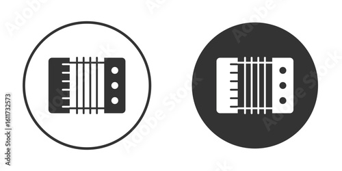 Bandoneon instrument for web, mobile and infographics.