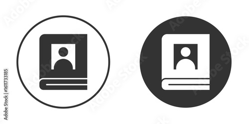 Biography icon for web, mobile and infographics.
