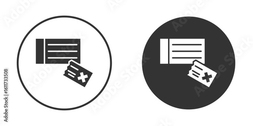 Bounced check icon for web, mobile and infographics.