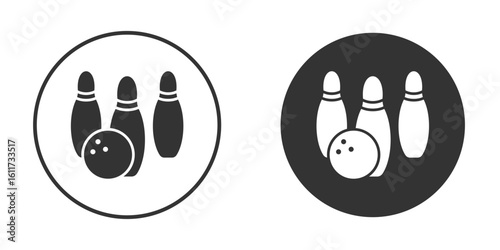 Bowling icon for web, mobile and infographics.