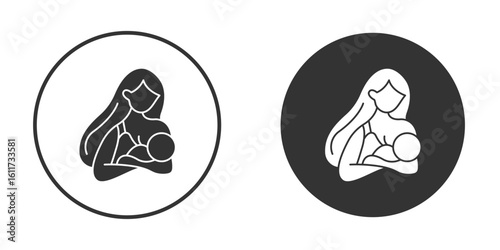 Breastfeeding icon for web, mobile and infographics.