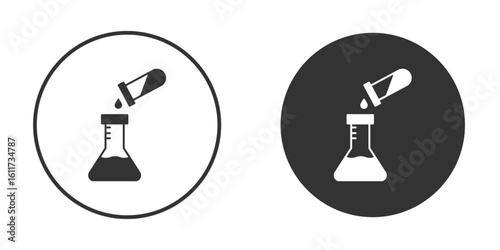 Chemical test icon for web, mobile and infographics.