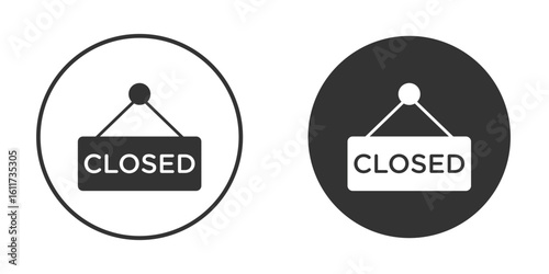 Closed sign icon for web, mobile and infographics.
