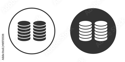 Coins stack icon for web, mobile and infographics.