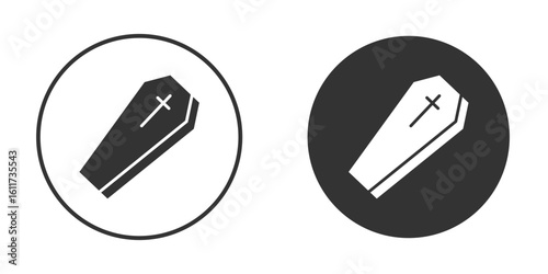 Coffin icon for web, mobile and infographics.