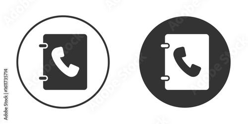 Contact book icon for web, mobile and infographics.