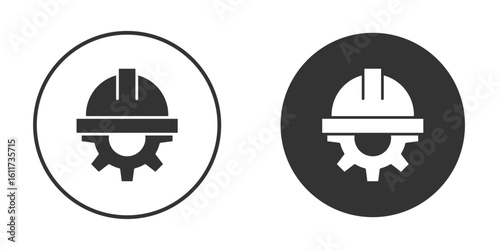 Construction worker icon for web, mobile and infographics.