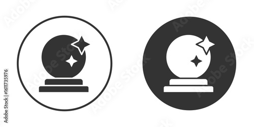 Crystal ball icon for web, mobile and infographics.