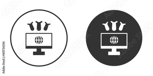 Ddos icon for web, mobile and infographics.