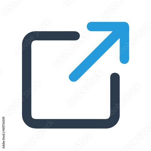 external link open icon design.