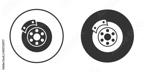 Disk brake icon for web, mobile and infographics.
