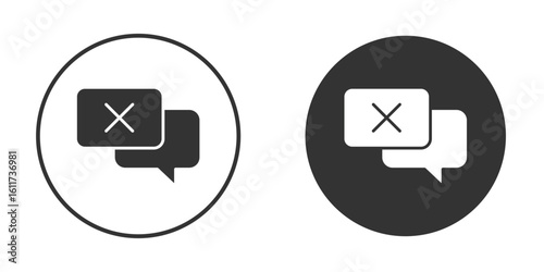 Disagreement icon for web, mobile and infographics.