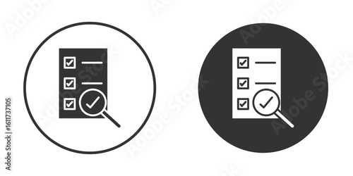 Document verification icon for web, mobile and infographics.