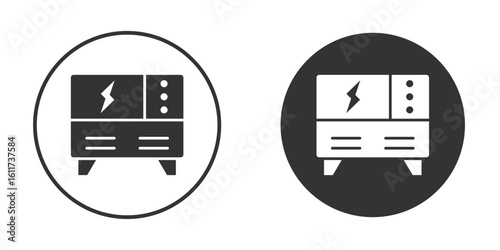 Electric generator icon for web, mobile and infographics.