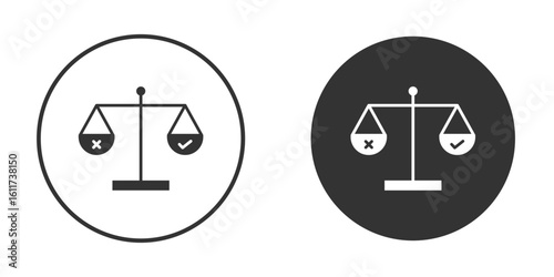 Ethics icon for web, mobile and infographics.