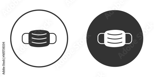 Face mask icon for web, mobile and infographics.