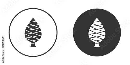 Fir cone icon for web, mobile and infographics.