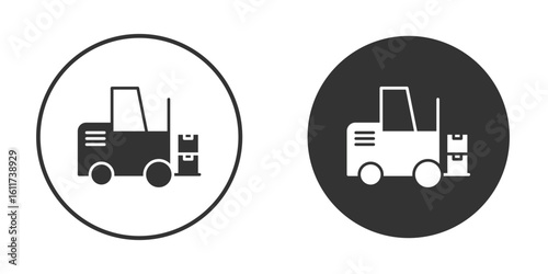Forklift icon for web, mobile and infographics.