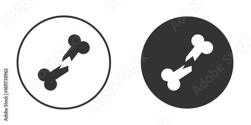 Fracture icon for web, mobile and infographics.