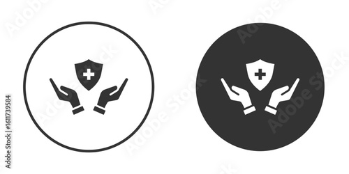 Health insurance icon for web, mobile and infographics.