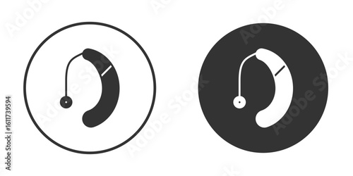 Hearing aid icon for web, mobile and infographics.