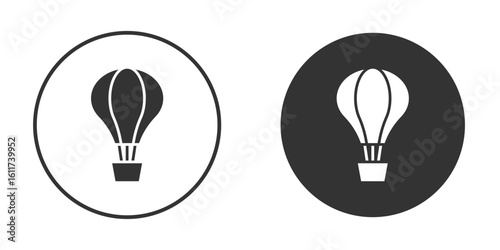 Hot air balloon icon for web, mobile and infographics.