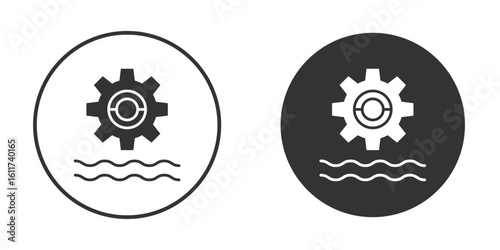 Hydro power icon for web, mobile and infographics.