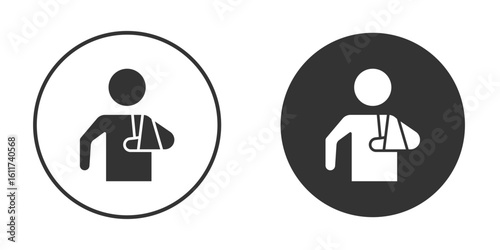 Injury icon for web, mobile and infographics.