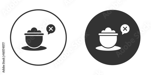 Lack of appsetite icon for web, mobile and infographics.