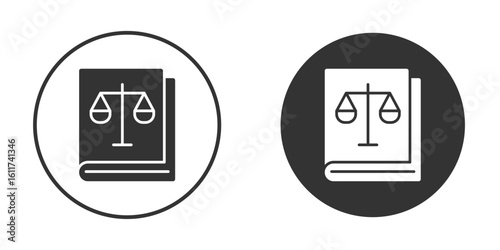 Law book icon for web, mobile and infographics.