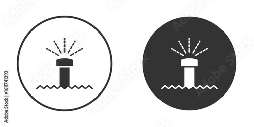 Lawn sprinkler icon for web, mobile and infographics.