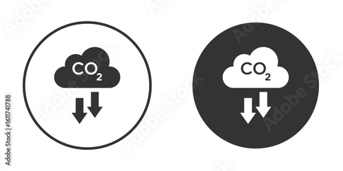 Low carbon dioxide icon for web, mobile and infographics.