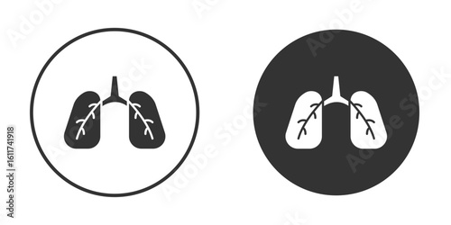 Lung icon for web, mobile and infographics.