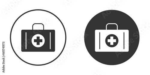 Medical aid kit icon for web, mobile and infographics.