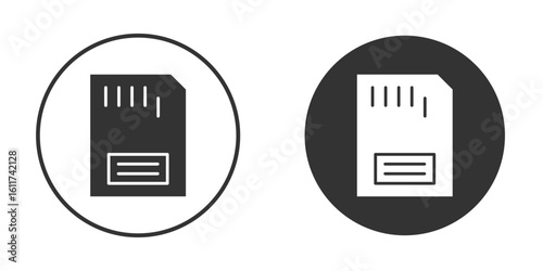 Memory card icon for web, mobile and infographics.
