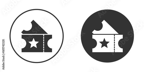 Movie ticket icon for web, mobile and infographics.