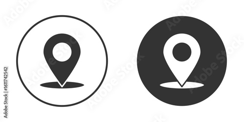 Navigation pin icon for web, mobile and infographics.