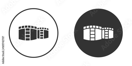 Oil storage icon for web, mobile and infographics.