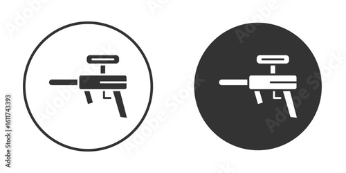 Paintball gun icon for web, mobile and infographics.