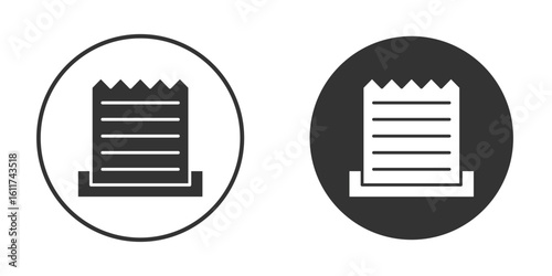 Paper receipt icon for web, mobile and infographics.