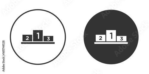 Podium icon for web, mobile and infographics.