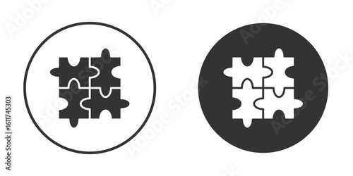 Puzzle icon for web, mobile and infographics.