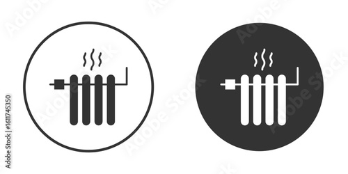 Radiator icon for web, mobile and infographics.