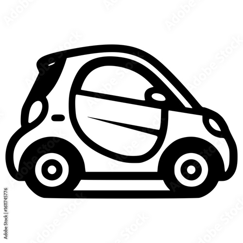 Compact car vector icon design for modern automotive themes