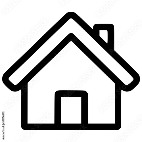 Simple vector icon representation of a house design