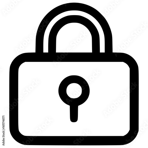 Simple lock icon design suitable for various applications and uses