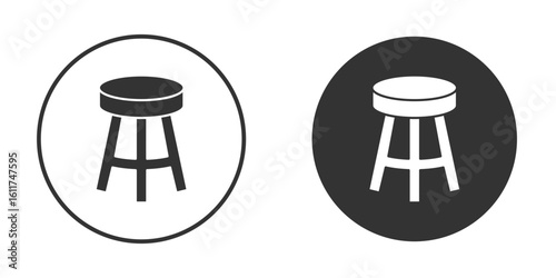 Stool icon for web, mobile and infographics.