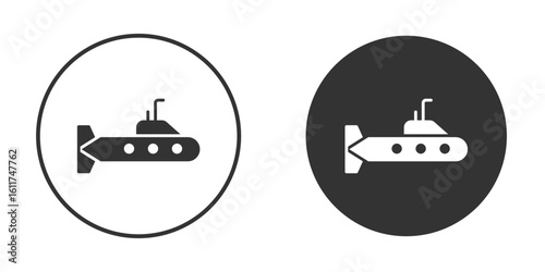Submarine icon for web, mobile and infographics.