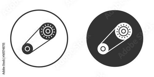 Timing belt icon for web, mobile and infographics.