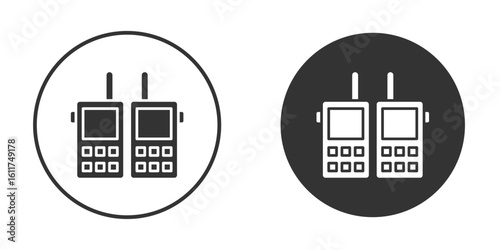 Two way radio icon for web, mobile and infographics.